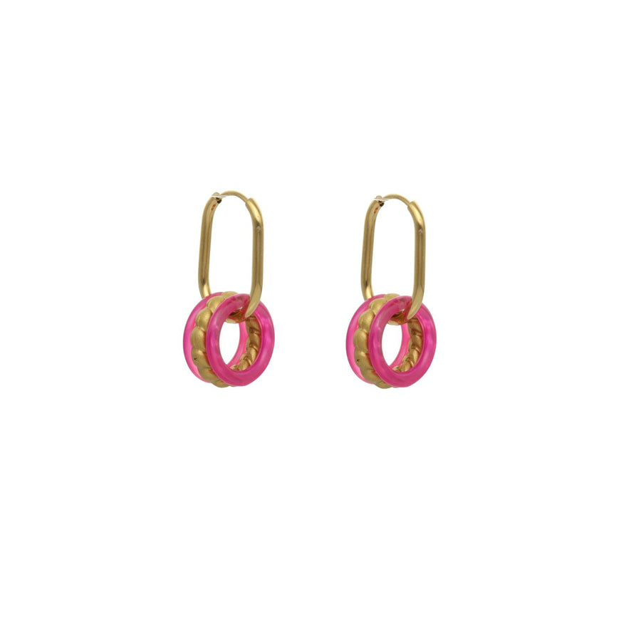 Golden Oval Earrings