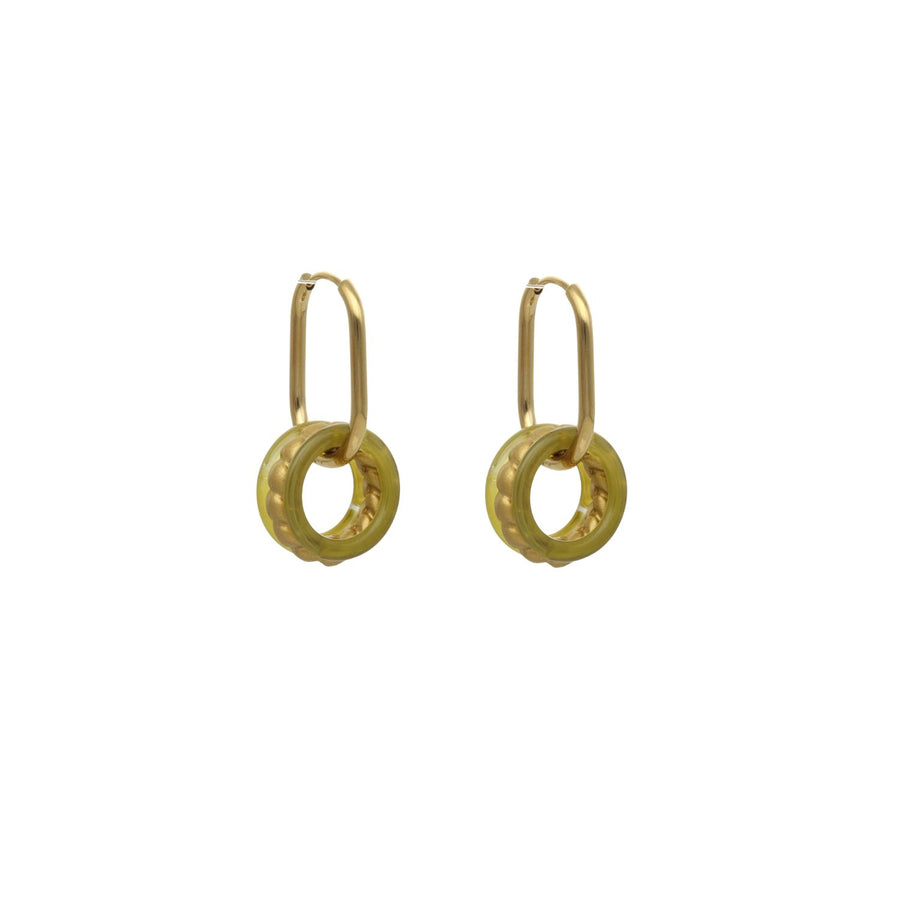Golden Oval Earrings