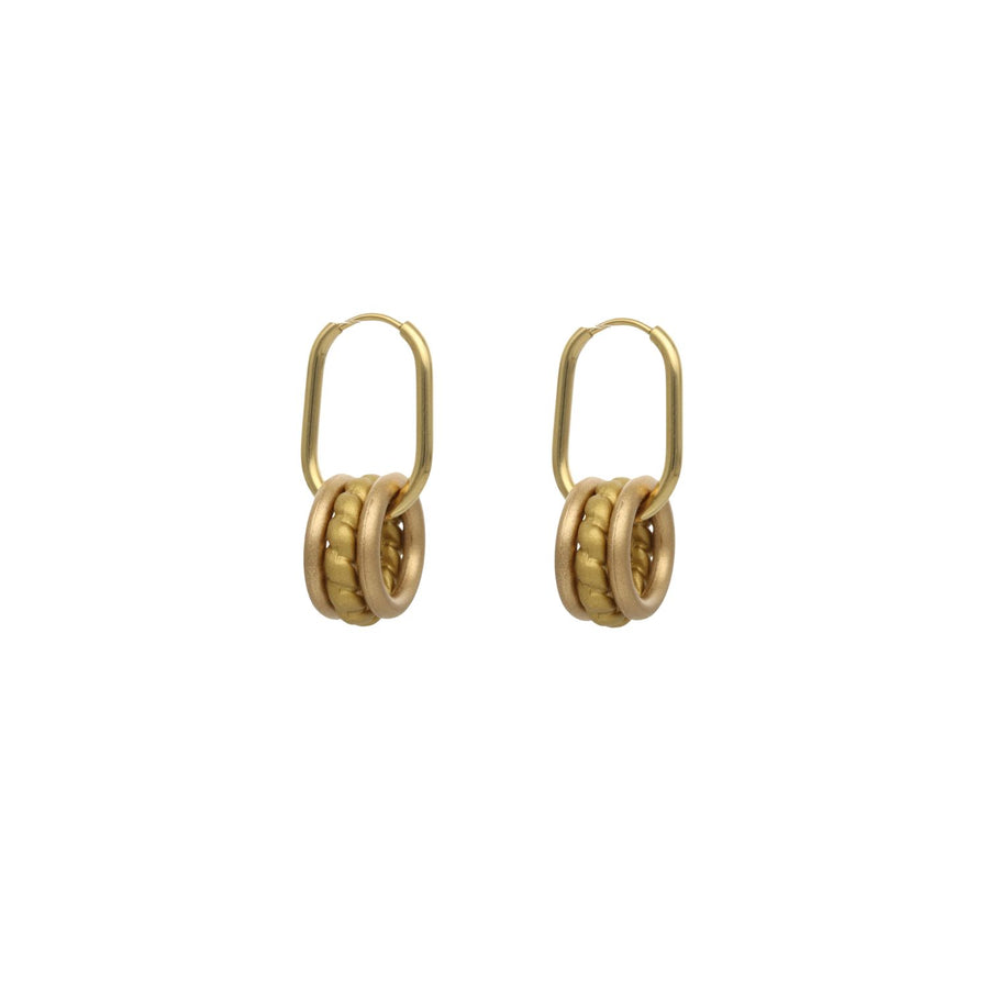Golden Oval Earrings