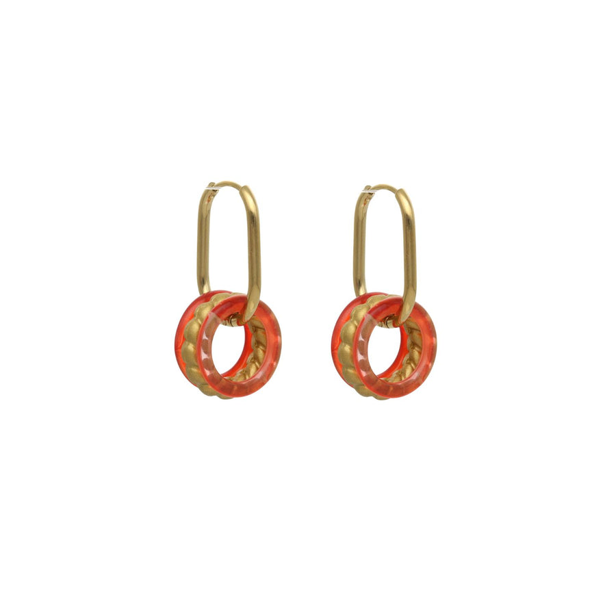 Golden Oval Earrings