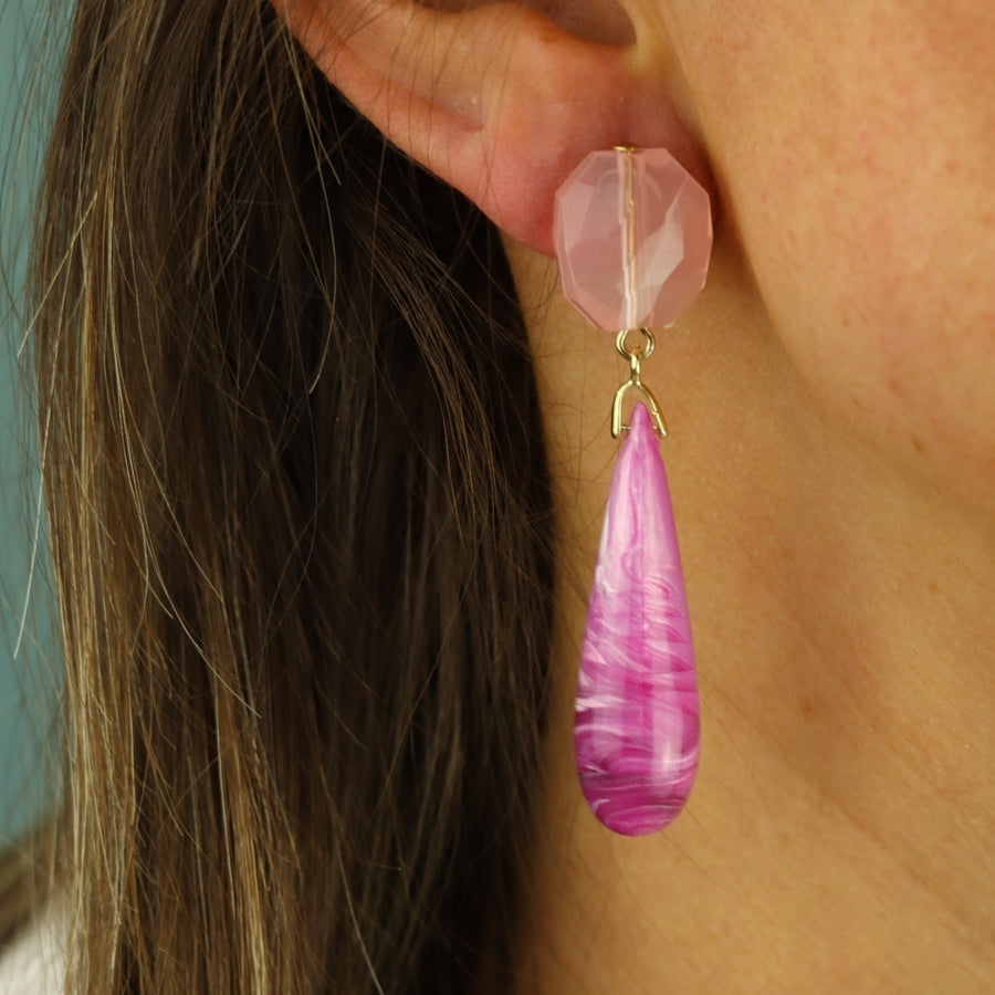 Marble Droplet Earrings