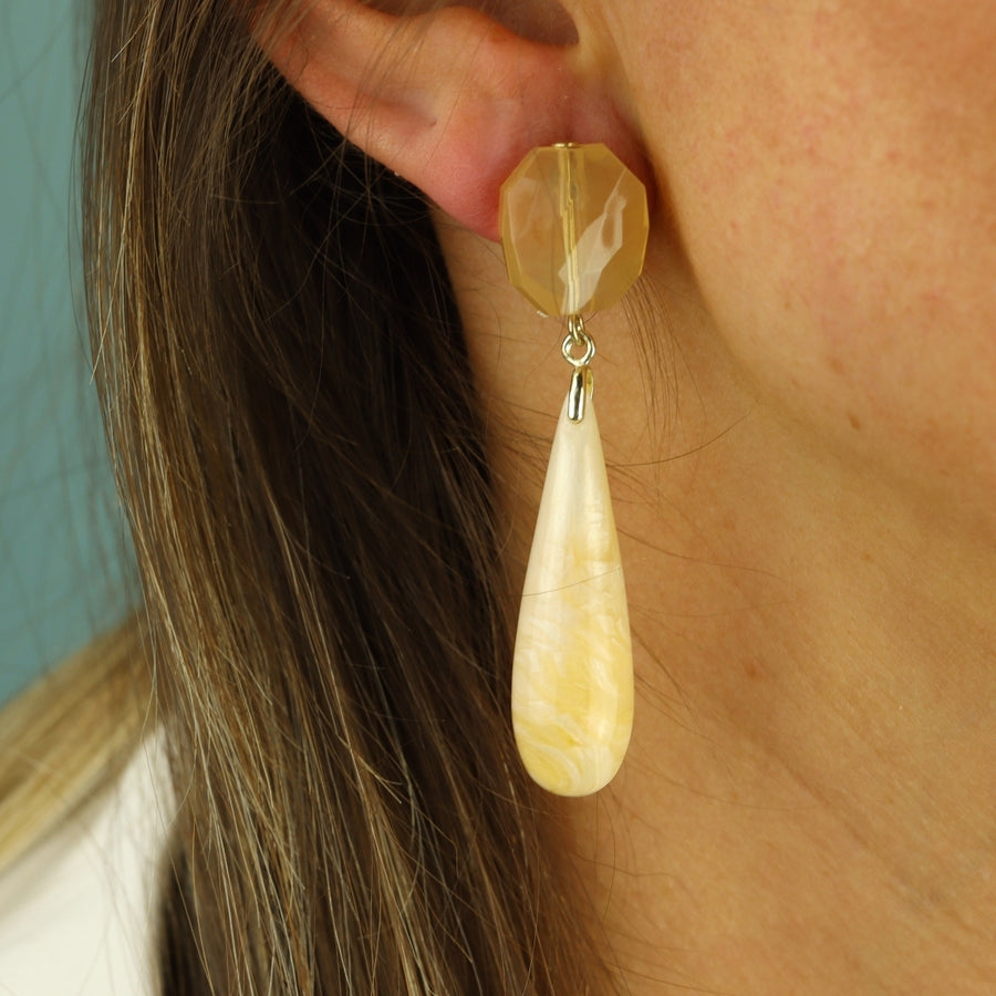 Marble Droplet Earrings