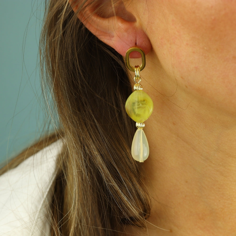 Oval Droplet Earrings