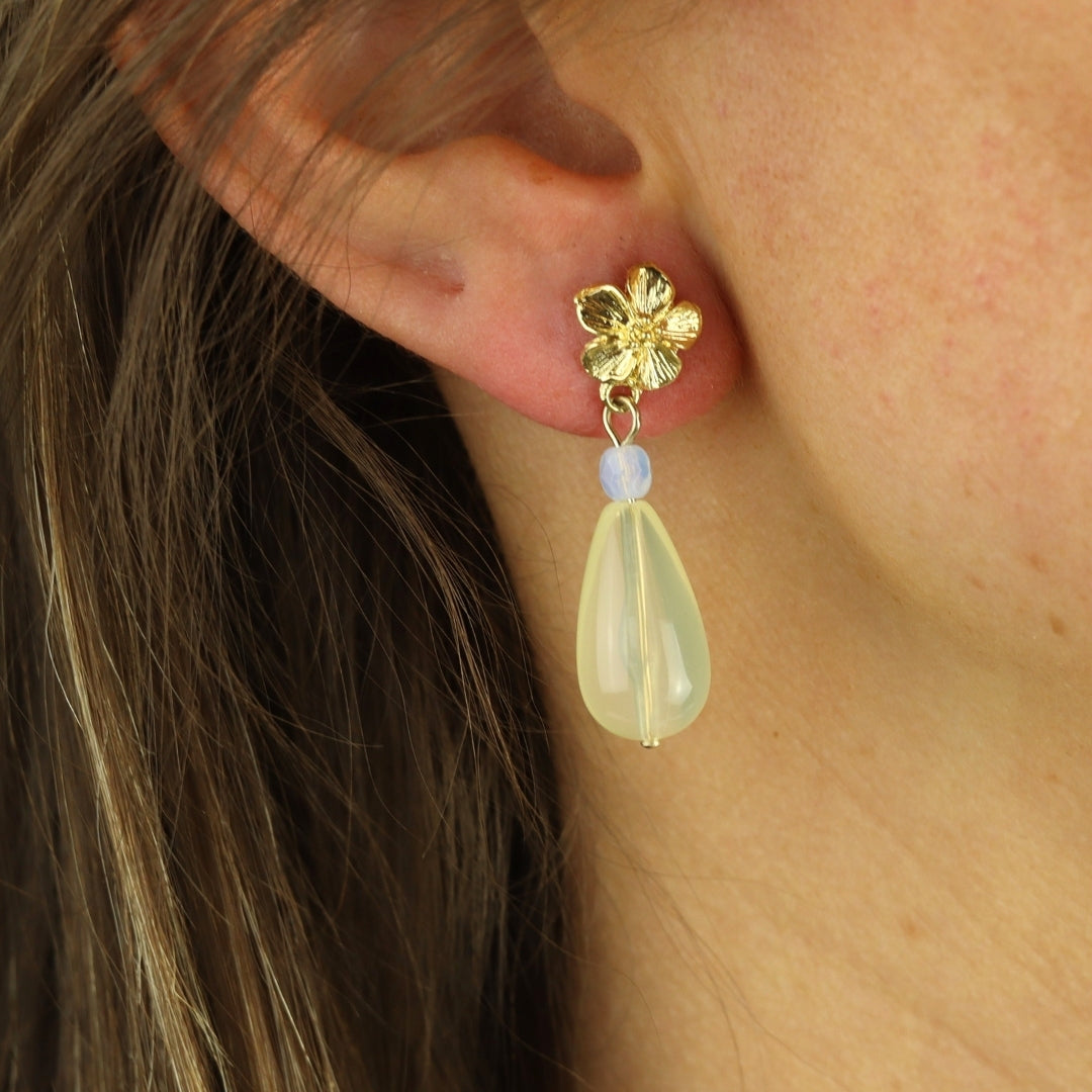 Flower Droplet Earrings