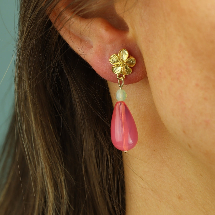 Flower Droplet Earrings
