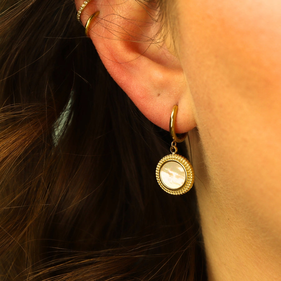 Dangling Mother of Pearl Earrings