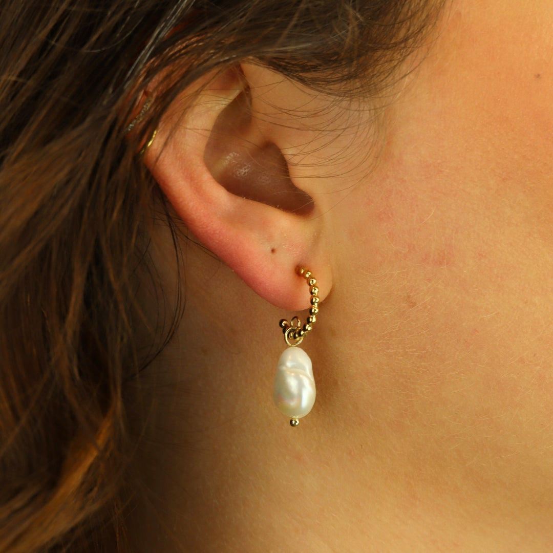 Pearl White Earrings
