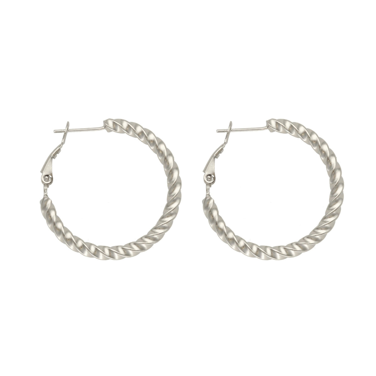 Silver Twisted Earrings