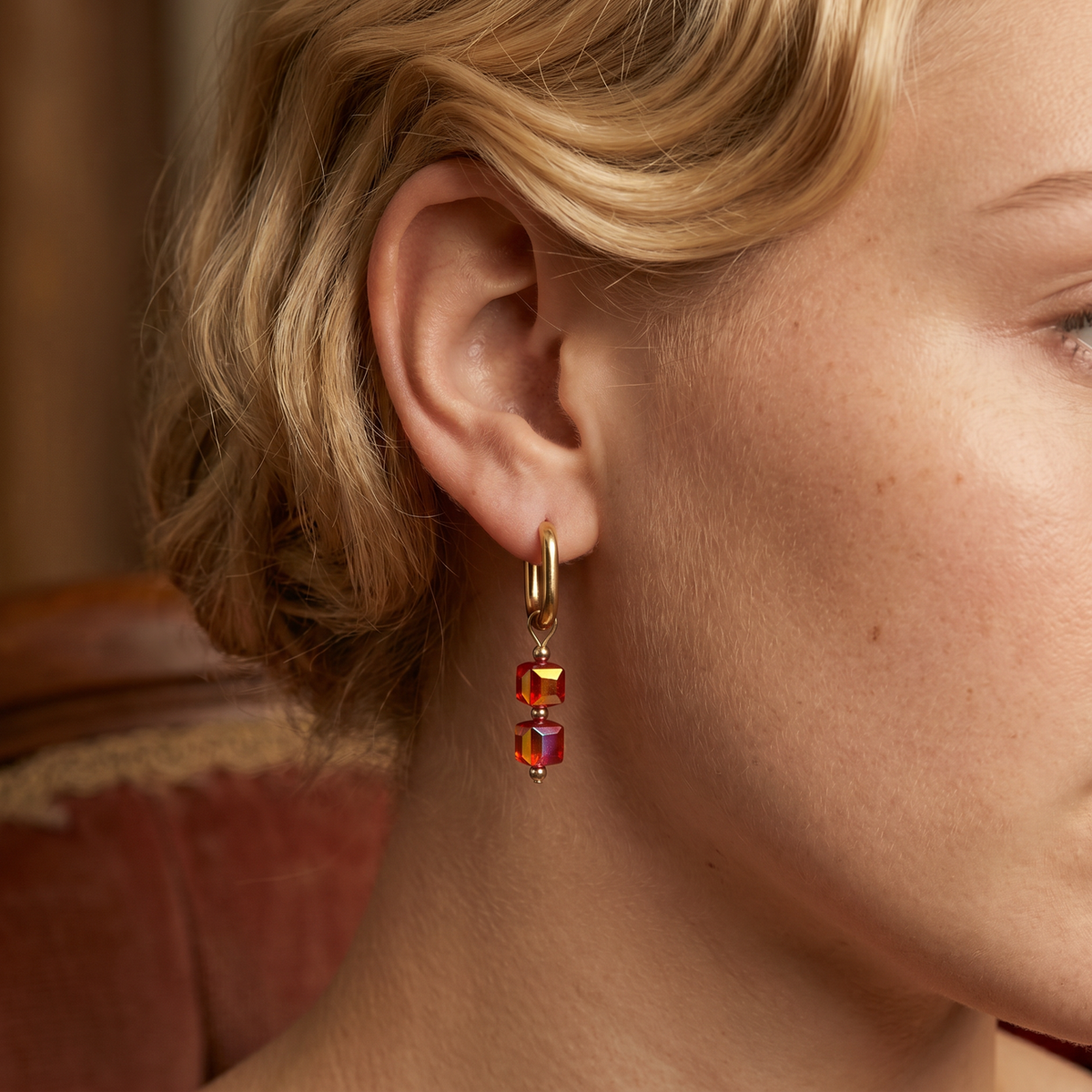 Glass Bead Hoops