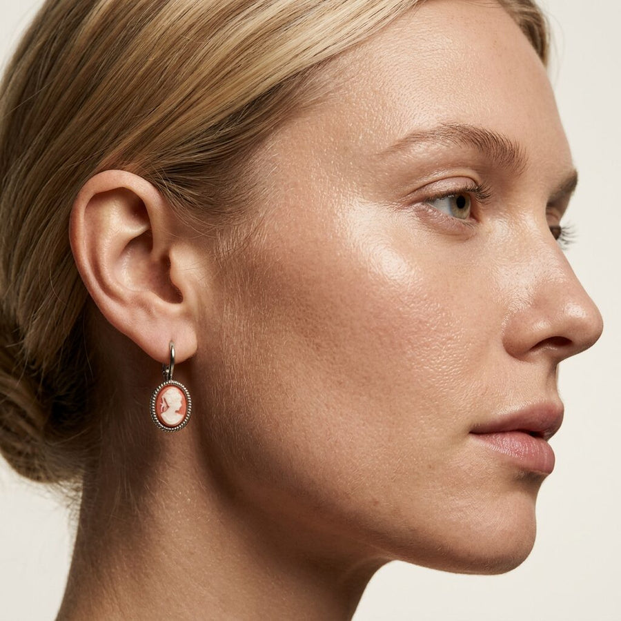 Cameo Earrings Klein Zilver