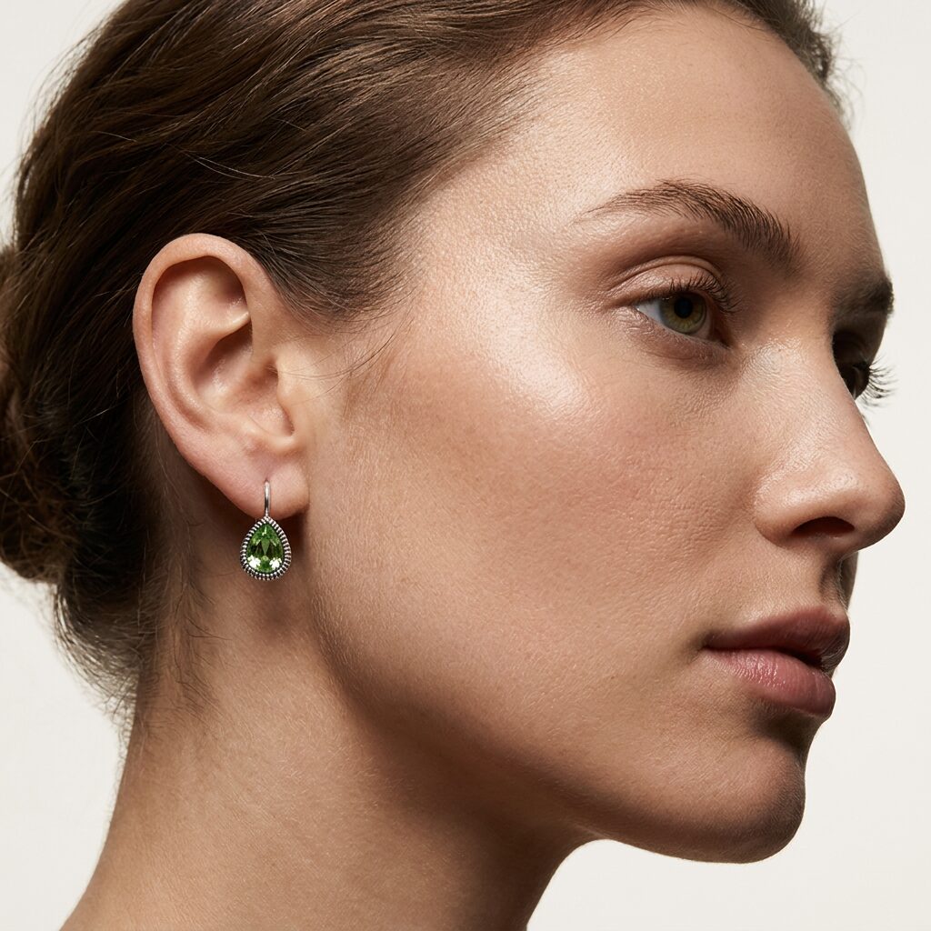 Swarovski Druppel Oorbellen Zilver