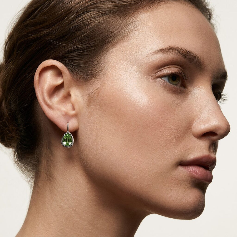Swarovski Druppel Oorbellen Zilver