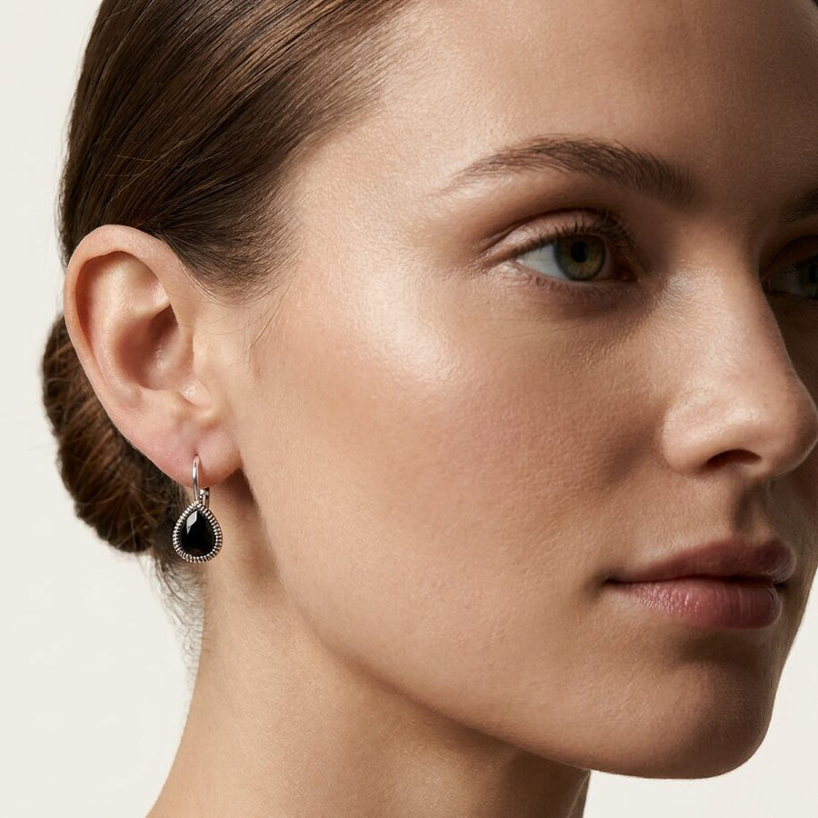 Swarovski Druppel Oorbellen Zilver