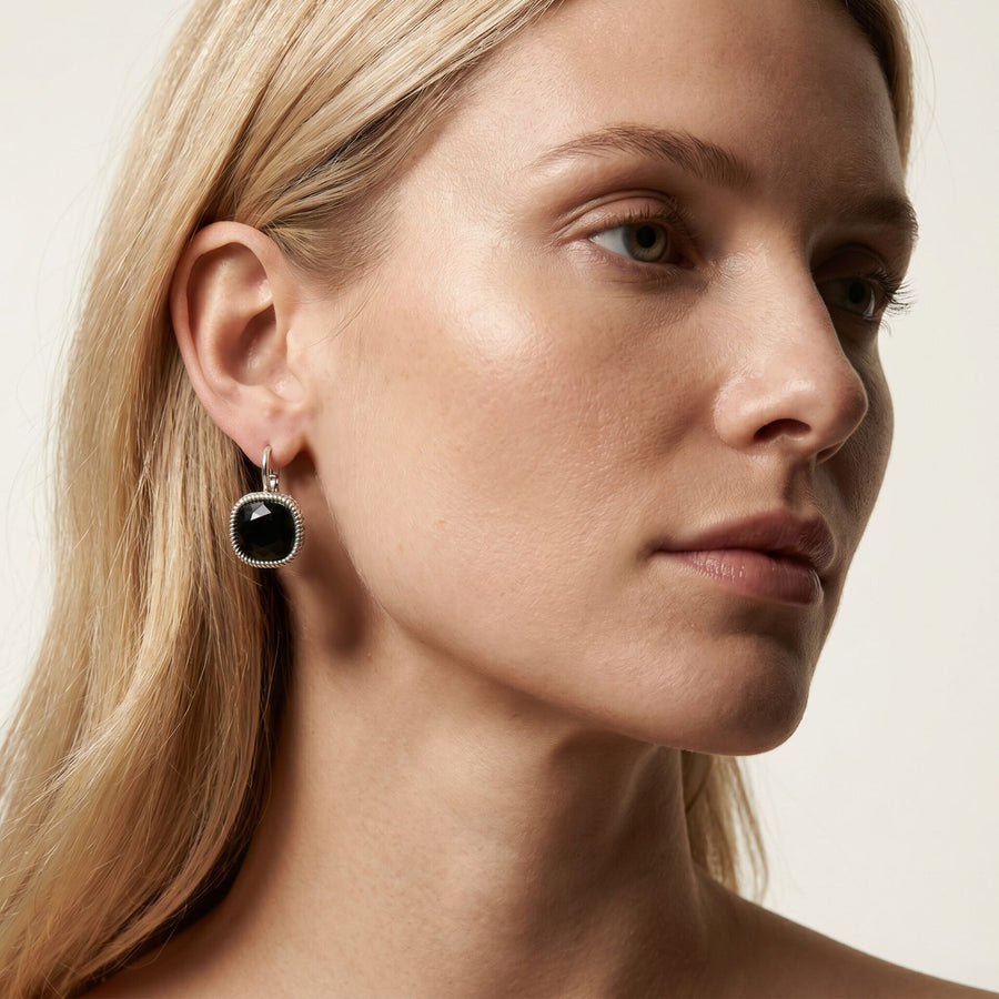 Swarovski Vierkante Oorbellen Zilver