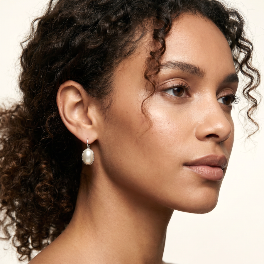 Cameo Earrings Groot Zilver