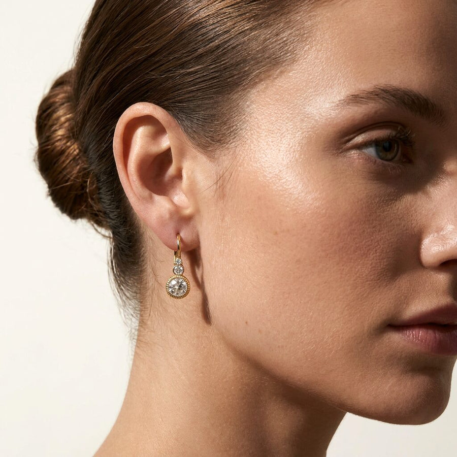 Swarovski Ronde Oorbellen Goud