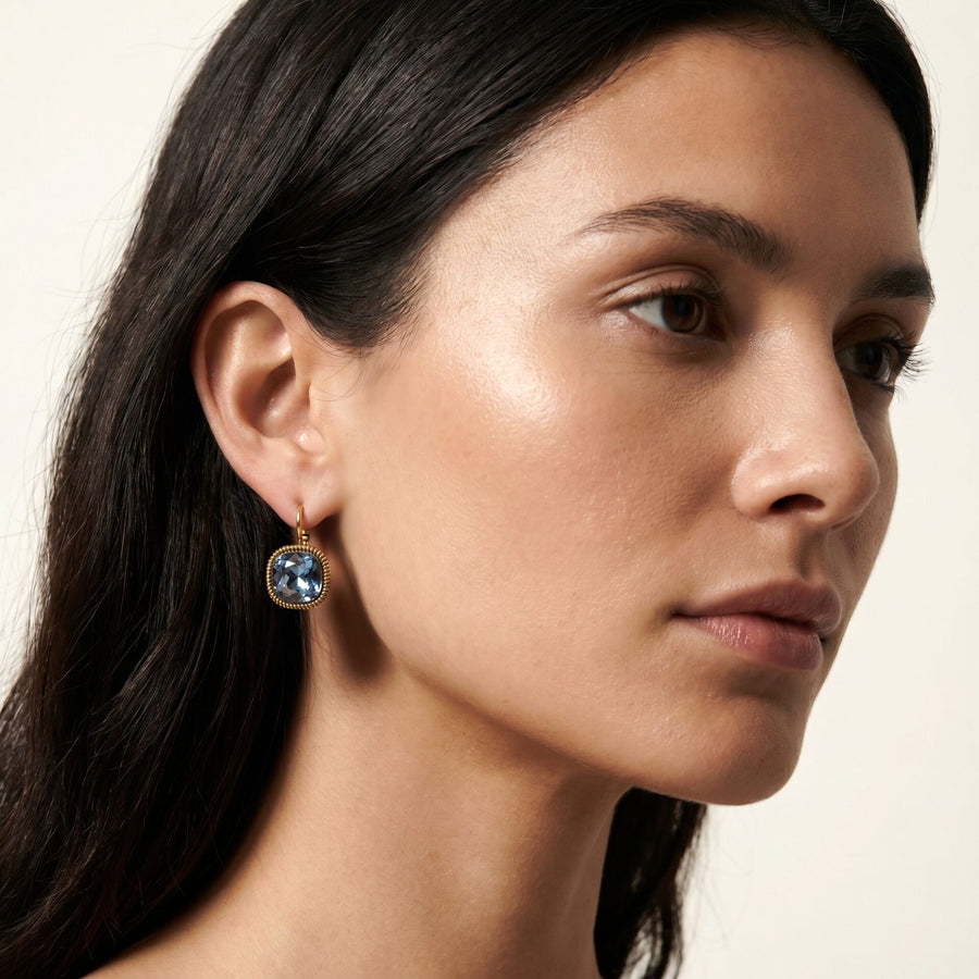 Swarovski Vierkante Oorbellen Goud