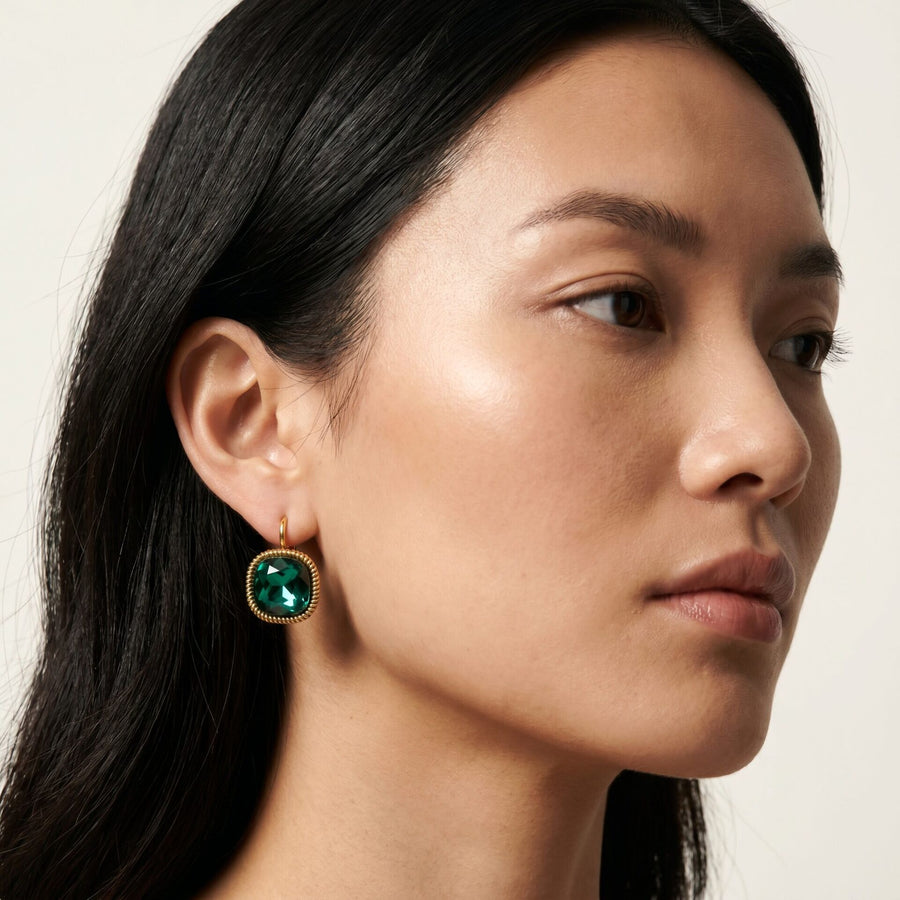 Swarovski Vierkante Oorbellen Goud