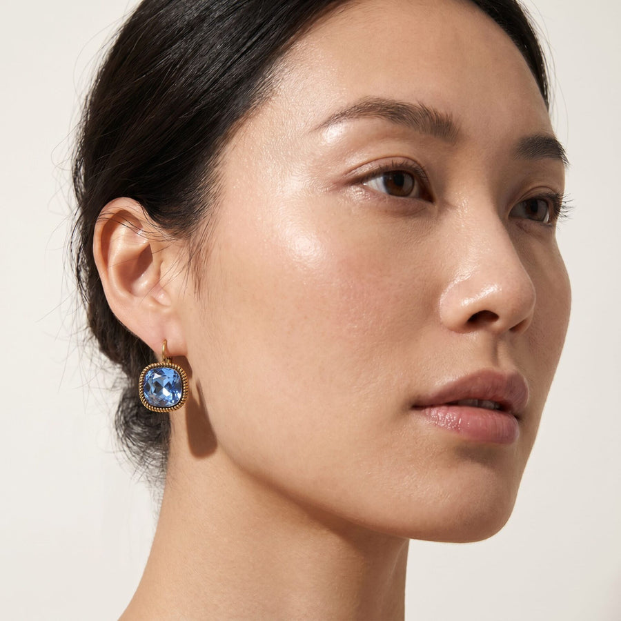 Swarovski Vierkante Oorbellen Goud
