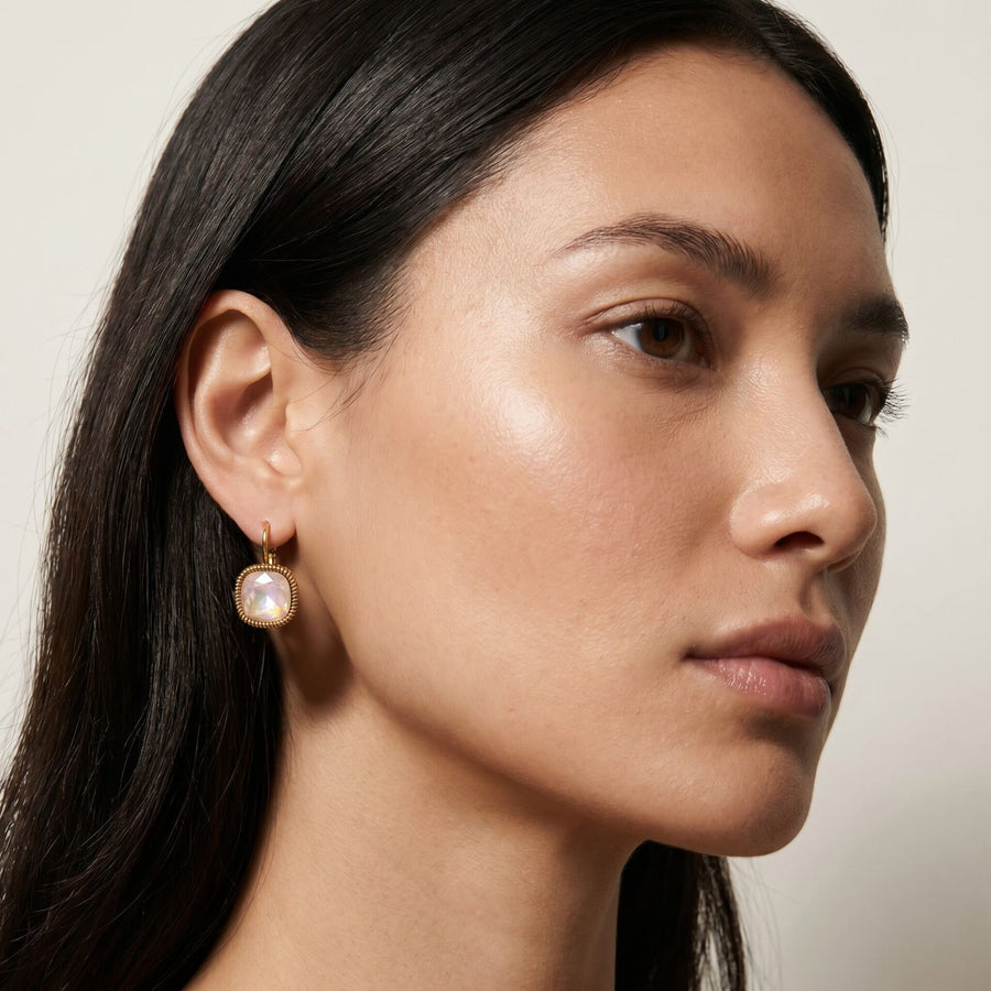 Swarovski Vierkante Oorbellen Goud