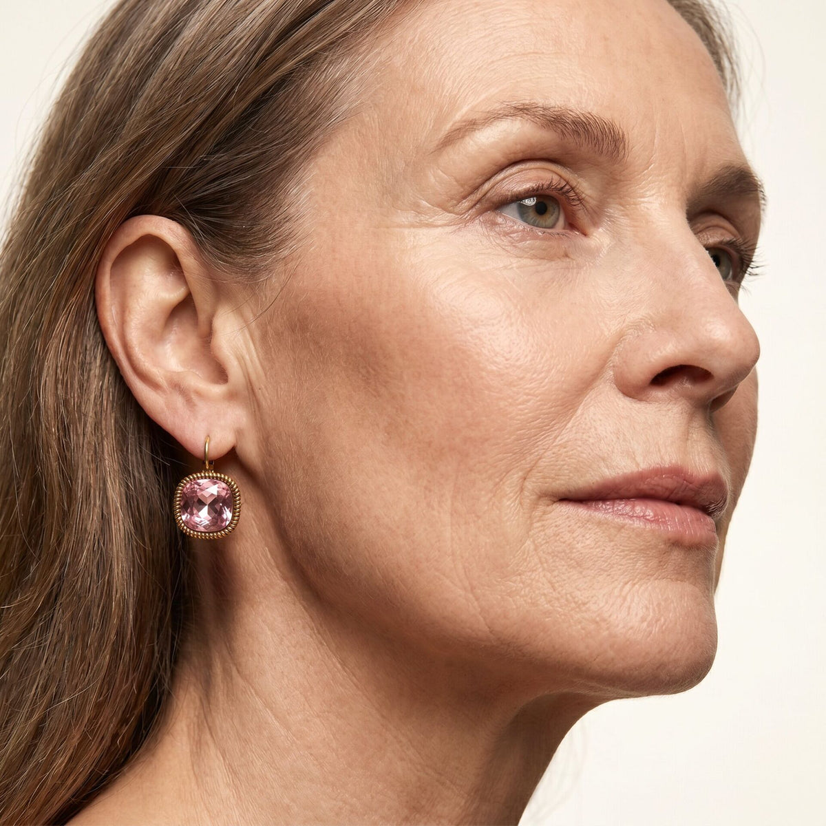 Swarovski Vierkante Oorbellen Goud