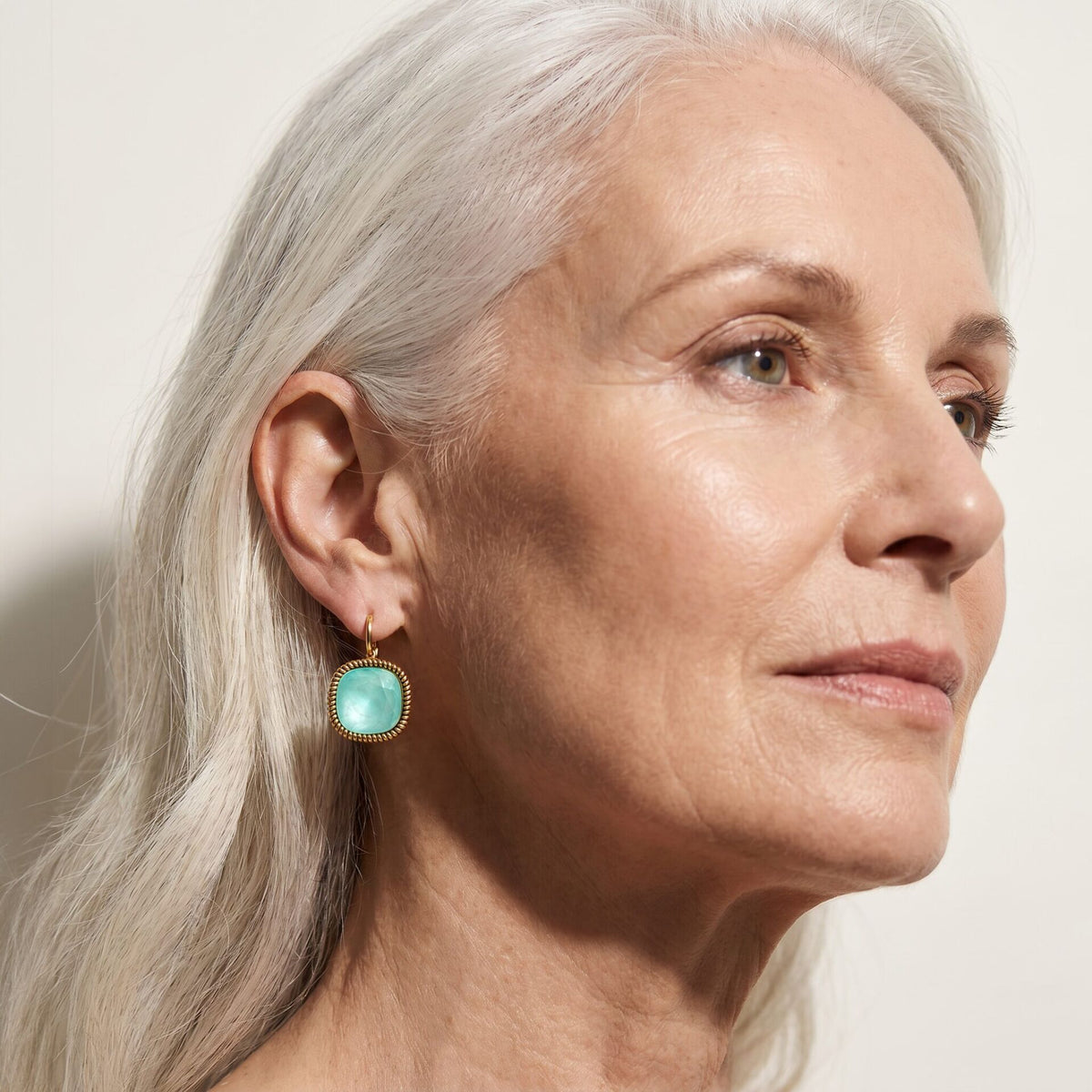 Swarovski Vierkante Oorbellen Goud