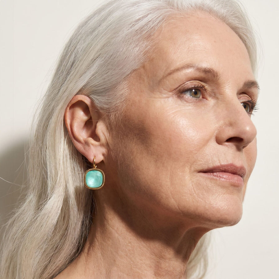 Swarovski Vierkante Oorbellen Goud
