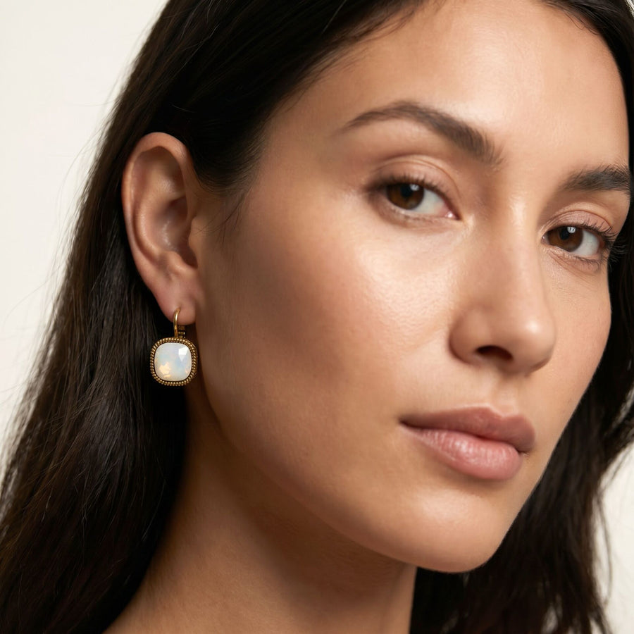 Swarovski Vierkante Oorbellen Goud