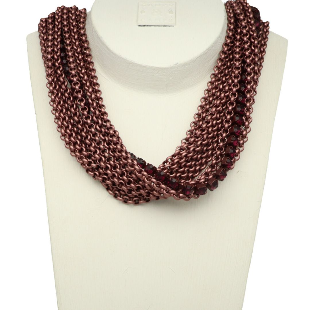 Double Chain Strass Necklace
