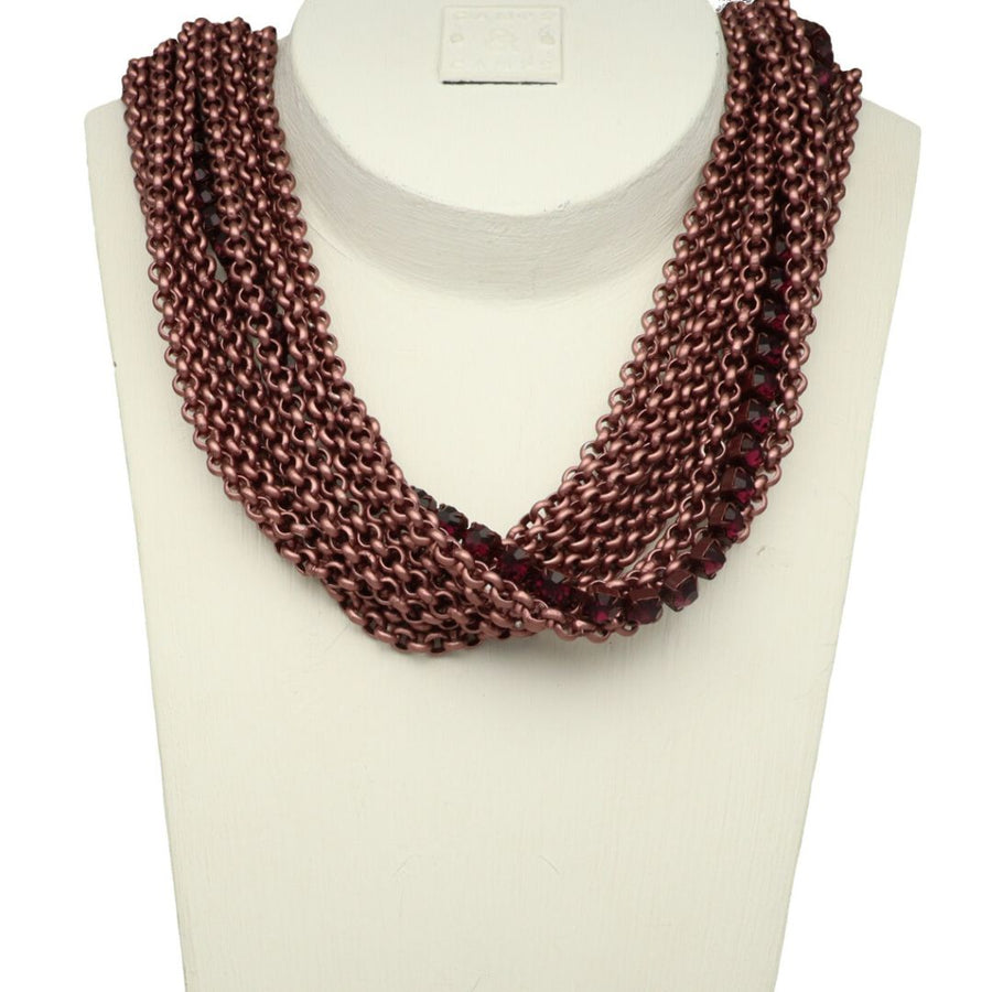 Double Chain Strass Necklace