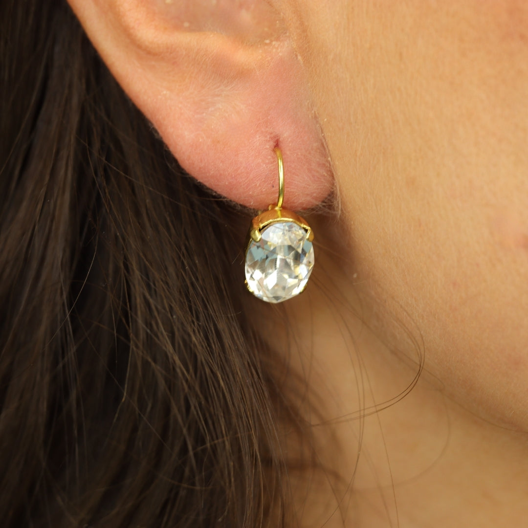 Swarovski Ovale Oorbellen Goud