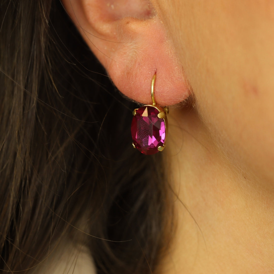 Swarovski Ovale Oorbellen Goud