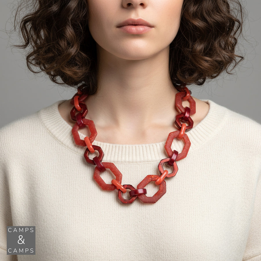 Bold Hexagon Necklace