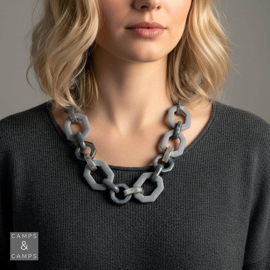 Bold Hexagon Necklace