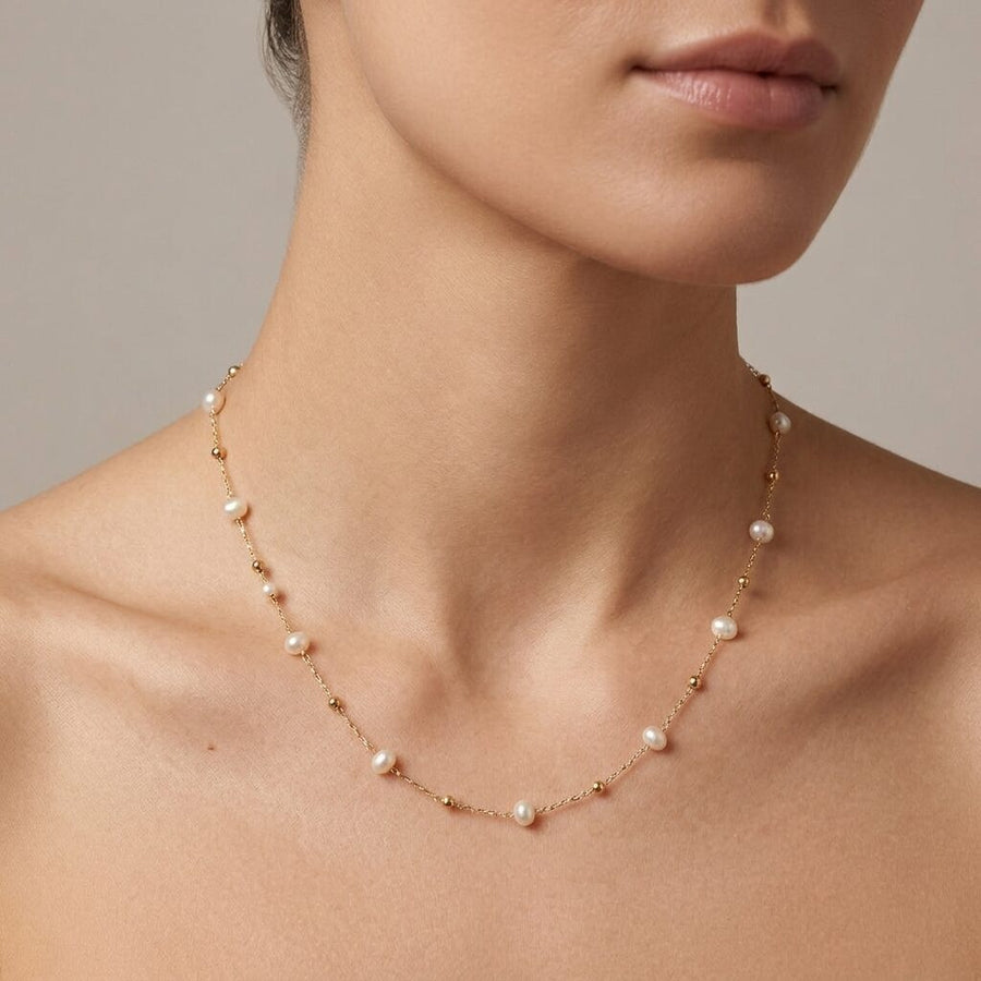 Long Summer Pearls Necklace
