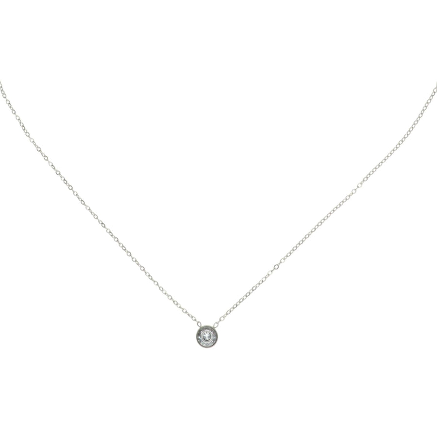 Little Silver Stone Necklace
