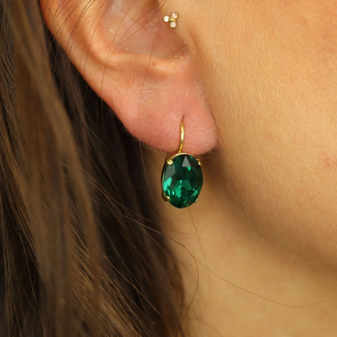 Swarovski Ovale Oorbellen Goud