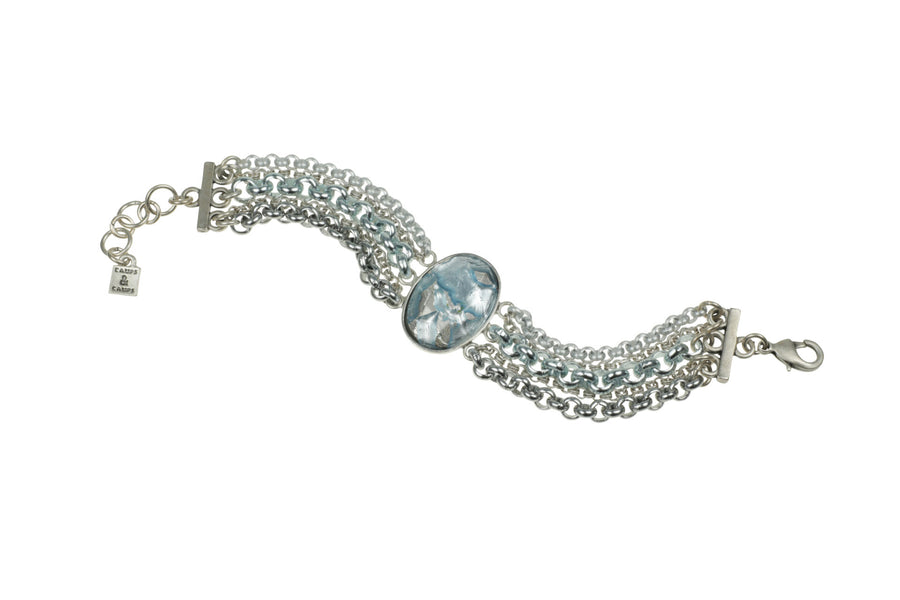 silver delight stone bracelet