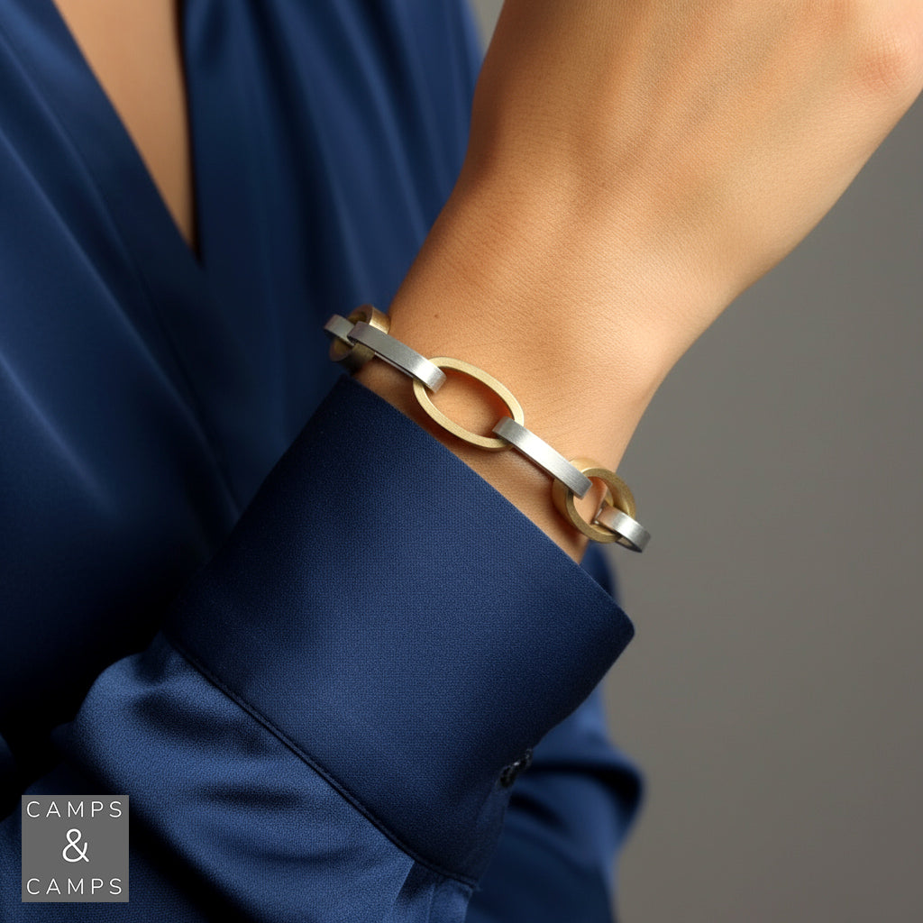 Oval Aluminium Link Bracelet