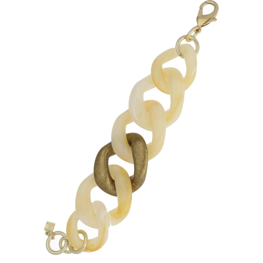 Bi-colour Curb Bracelet