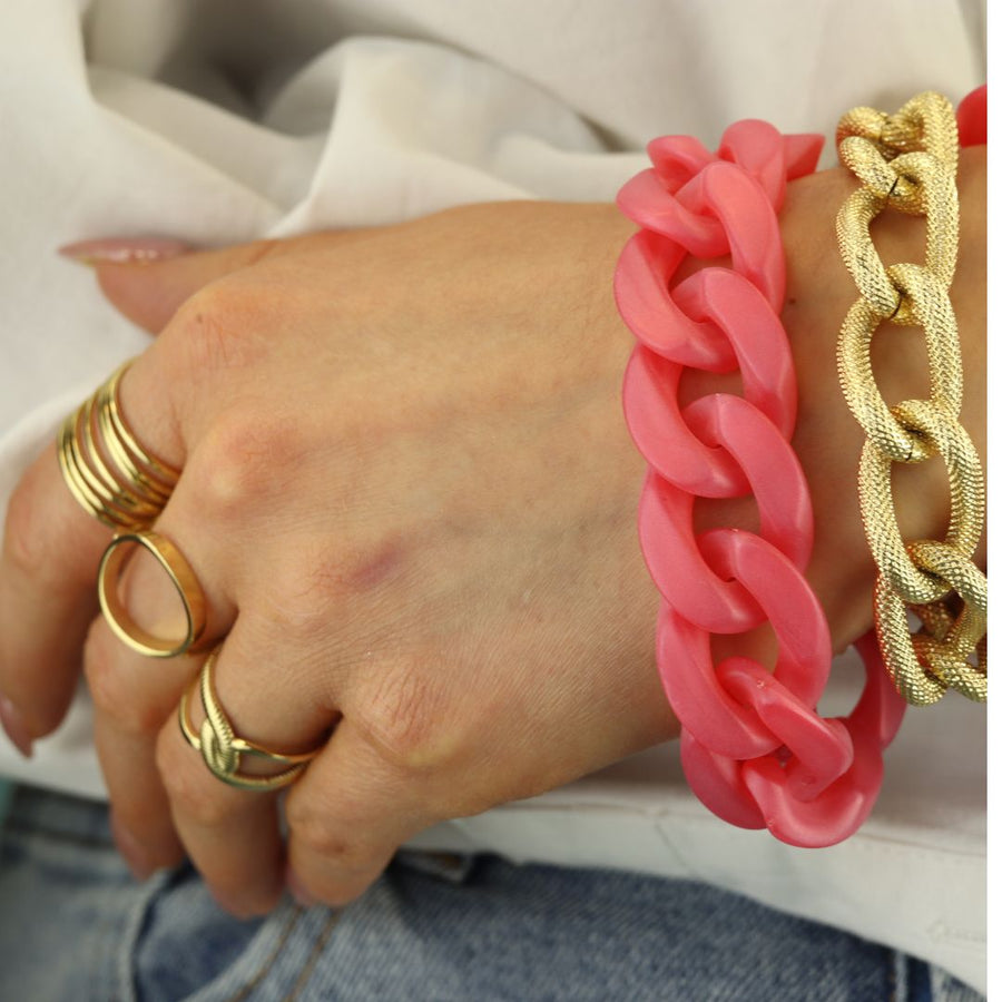 Flat Chain Bracelet Gekleurd