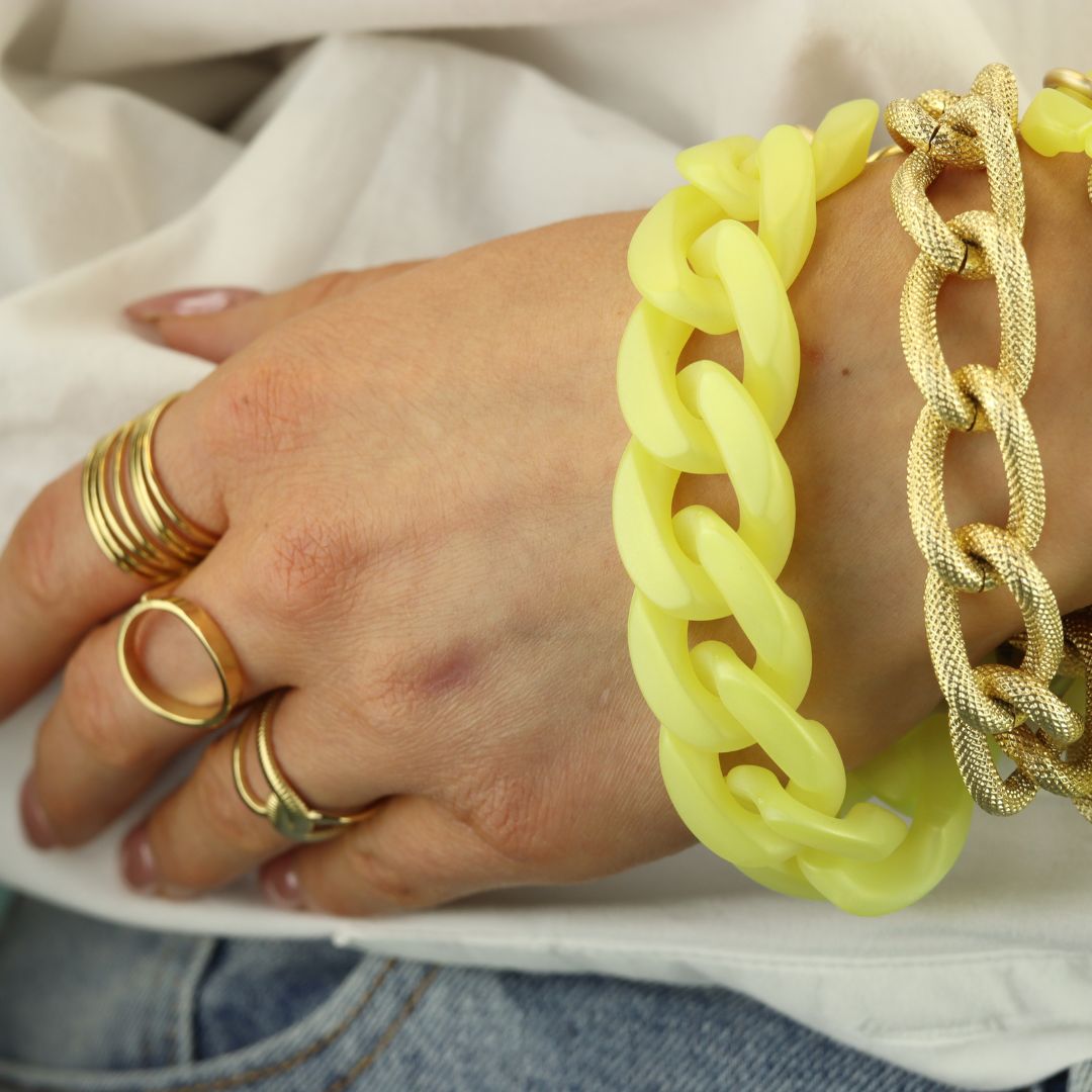 Flat Chain Bracelet Gekleurd