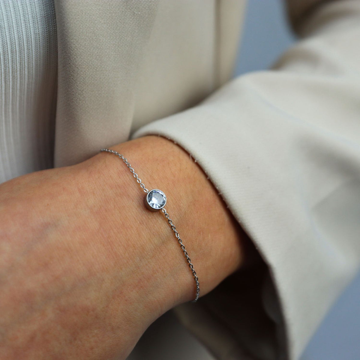 Little Silver Stone Bracelet