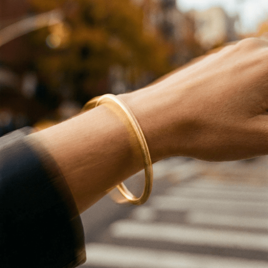 Slim Matte Gold Bangle