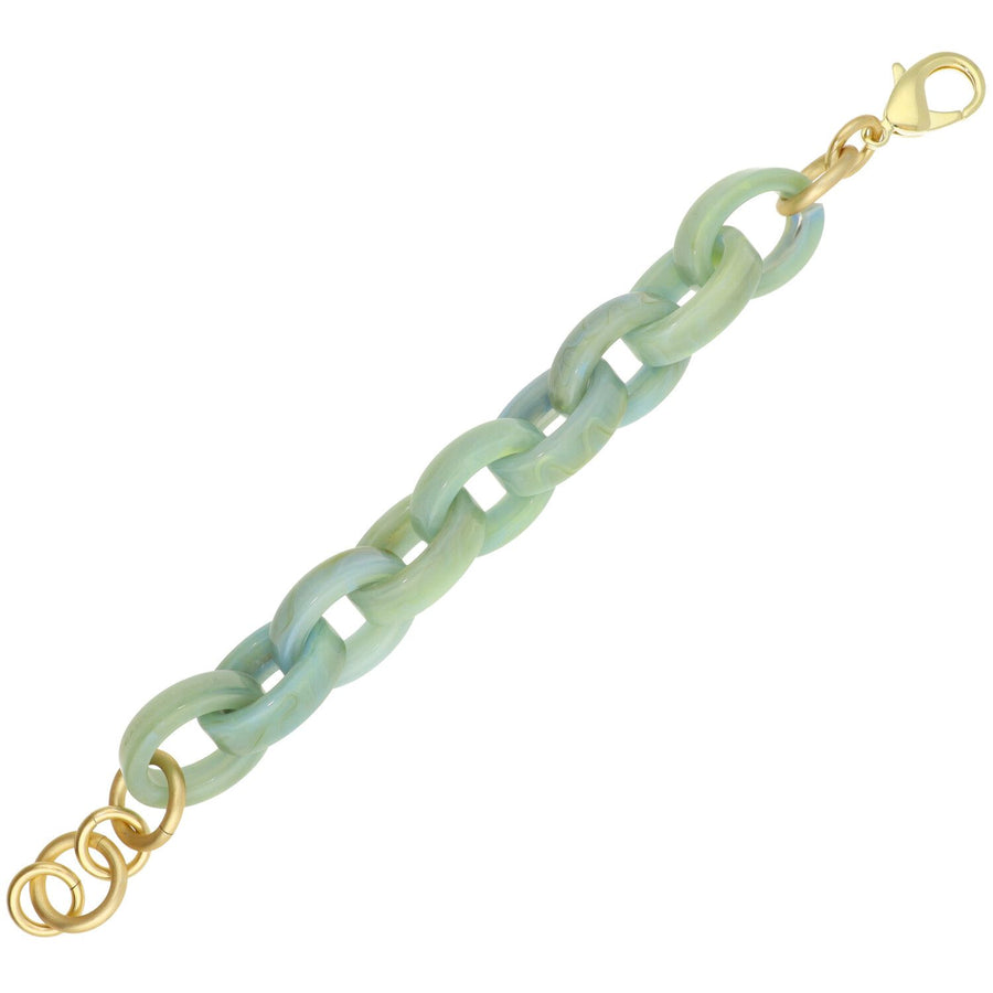 Oval Resin Link Bracelet Effen