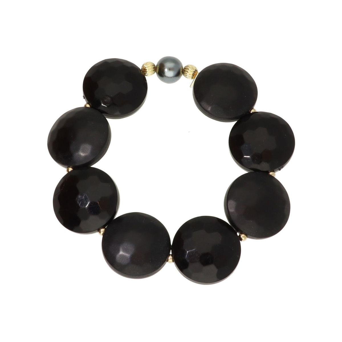 Medium Disc & Pearl Bracelet