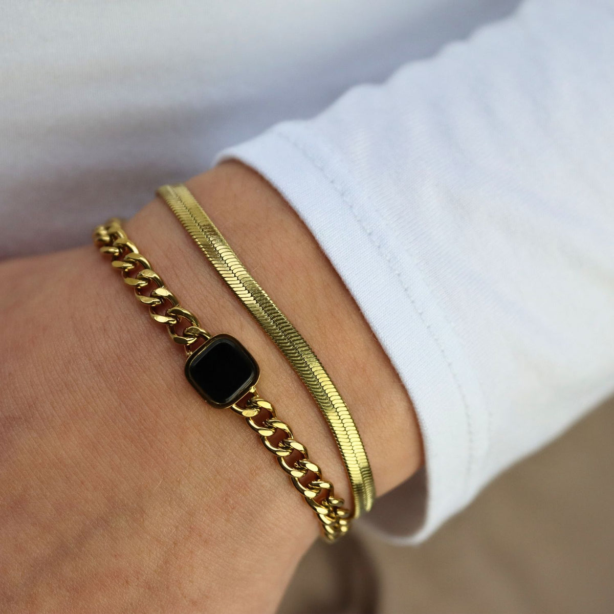 Flat Chain Bracelet 4 mm