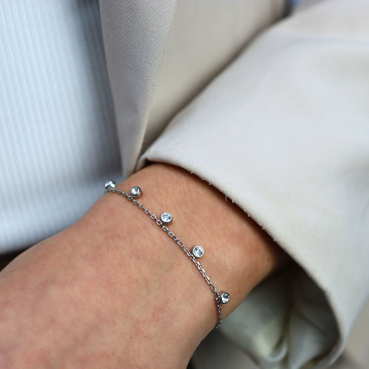 Silver Stones Bracelet