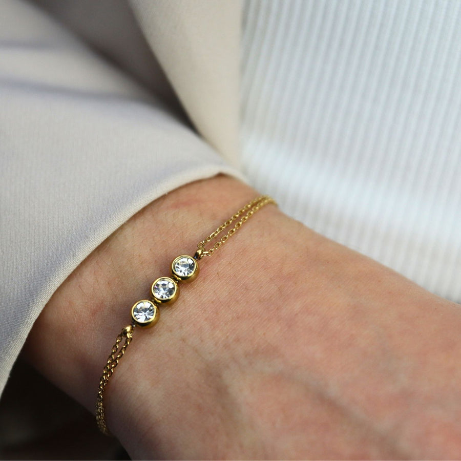 Bracelet Three Silver Stones