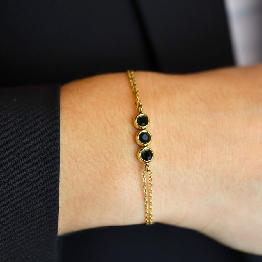 Bracelet Three Black Stones